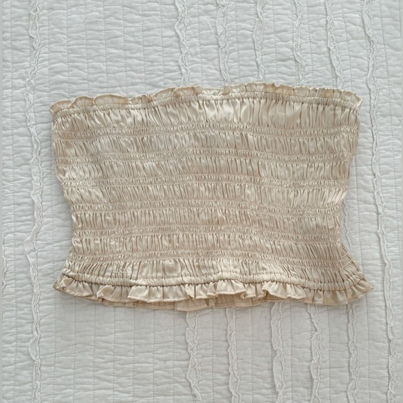 NEW FREE PEOPLE - Stretch Crop Tube Top in Satin Finish - Picture 8 of 11